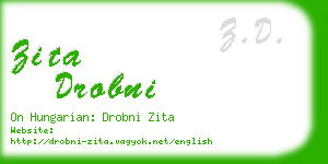 zita drobni business card